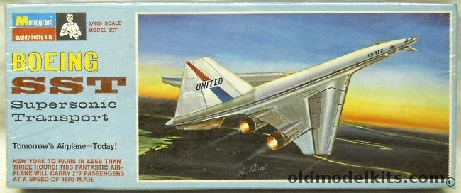 Monogram 1/400 Boeing 2707-200 SST United Airlines, PA211-100 plastic model kit